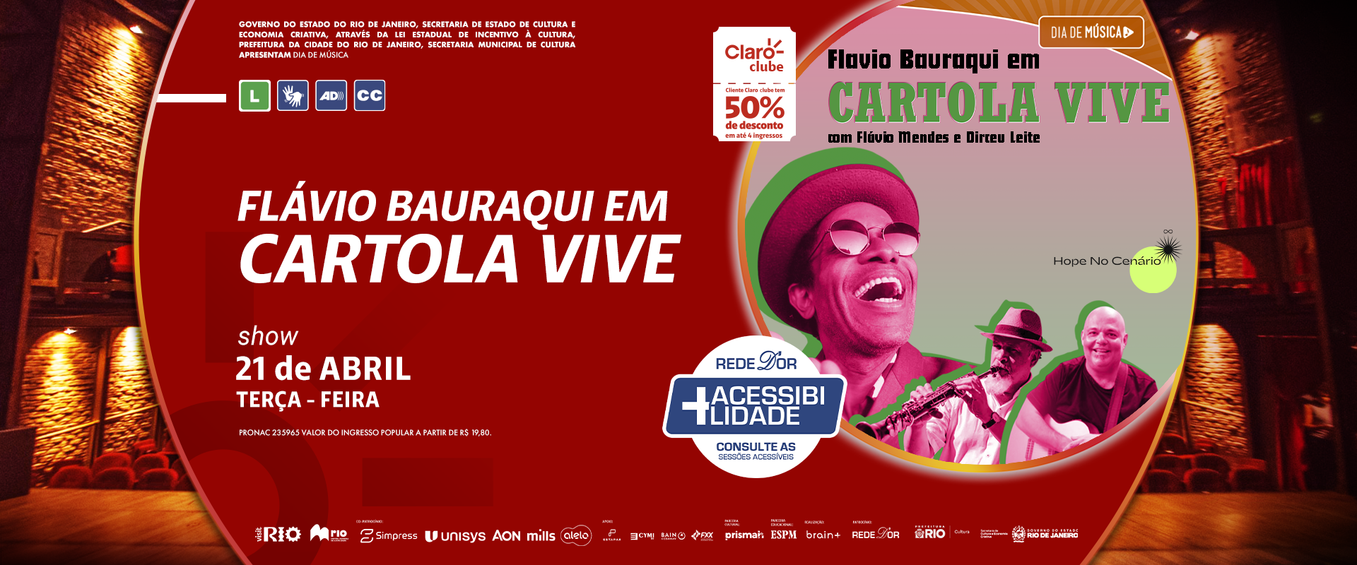 Flávio Bauraqui em Cartola Vive – Uma Homenagem ao Mestre